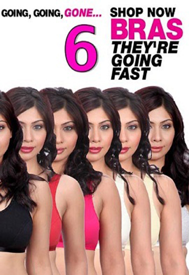 Womens Pack Of 6 Sports Bra