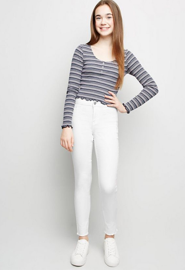 Regular Fit White Jeans