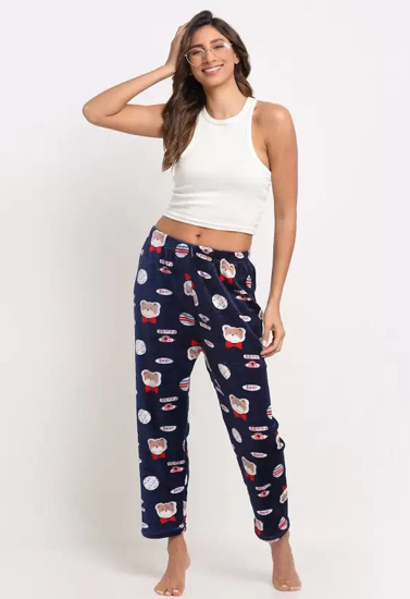 Ladies casual printed warm Pajama (Pk of 2)