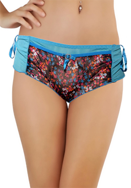 Black floral Printed see Through Thong(Sold Out)