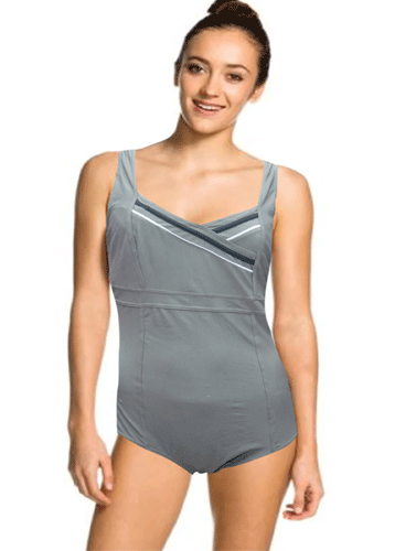Okay Plain Grey One Piece Swimsuit