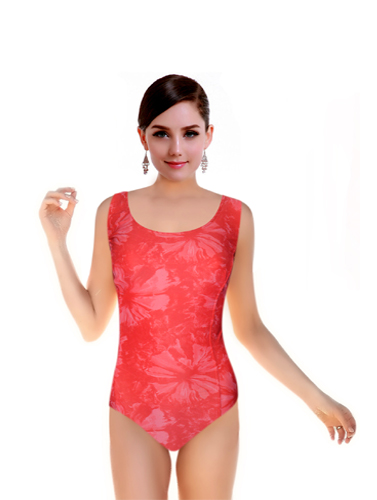 Warner's Sexy Blush Red Print Swimsuit
