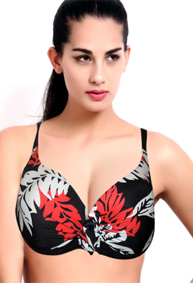Katias Lovely Leaves Print Full Coverage Underwired Bra