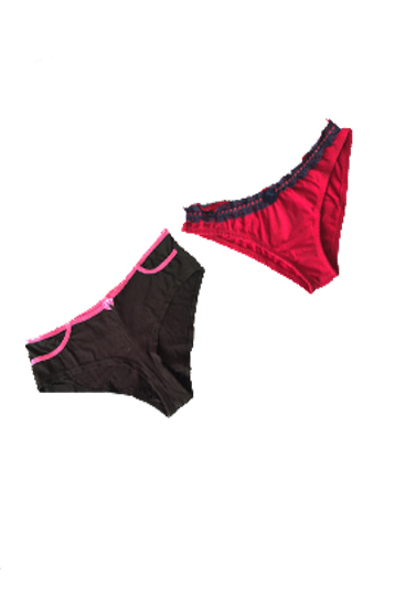 Pack Of 2 Red And Black Stunning Panties