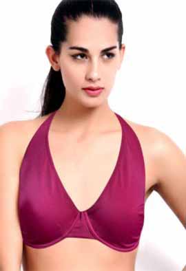 "COMFY" Women's Beautiful Full Coverage Halter Underwired Bra