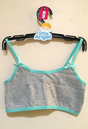 Freespirit Cotton Delicate Grey Kids Crop Bra