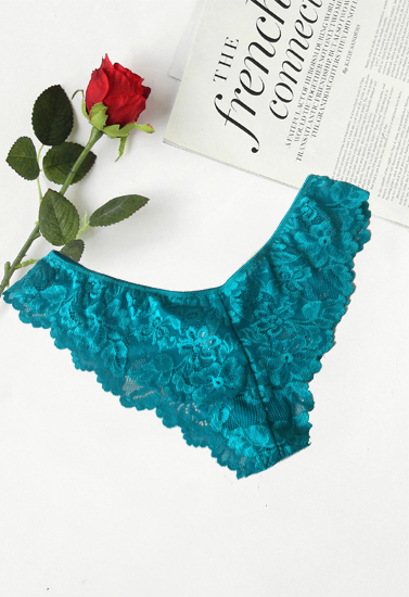 Kayser Sea Blue Floral Lace Hipster Bikini Thong (sold out)