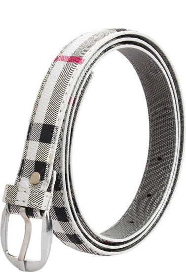 Classic Check Printed Casual Ladies Belt