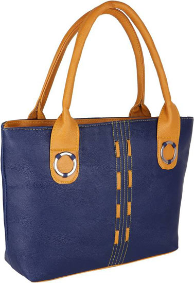 Daily Used Blue Canvas Tote Shoulder Handbag