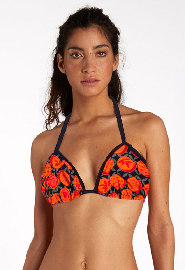 "COMFY" Banana Moon Ladies Orange Print Halter Bikini Bra