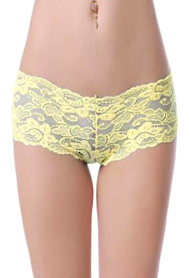 All Time Sexy Mesh Lace Boyshorts Underwear(2 Pcs)