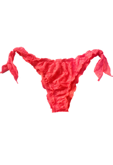 SiSi Ruffle Thread Embroidery Bikini Bottom