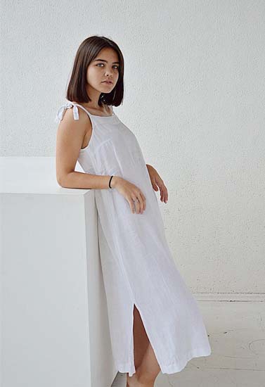 "Cute" Women’s Pure White Cotton Sleepwear