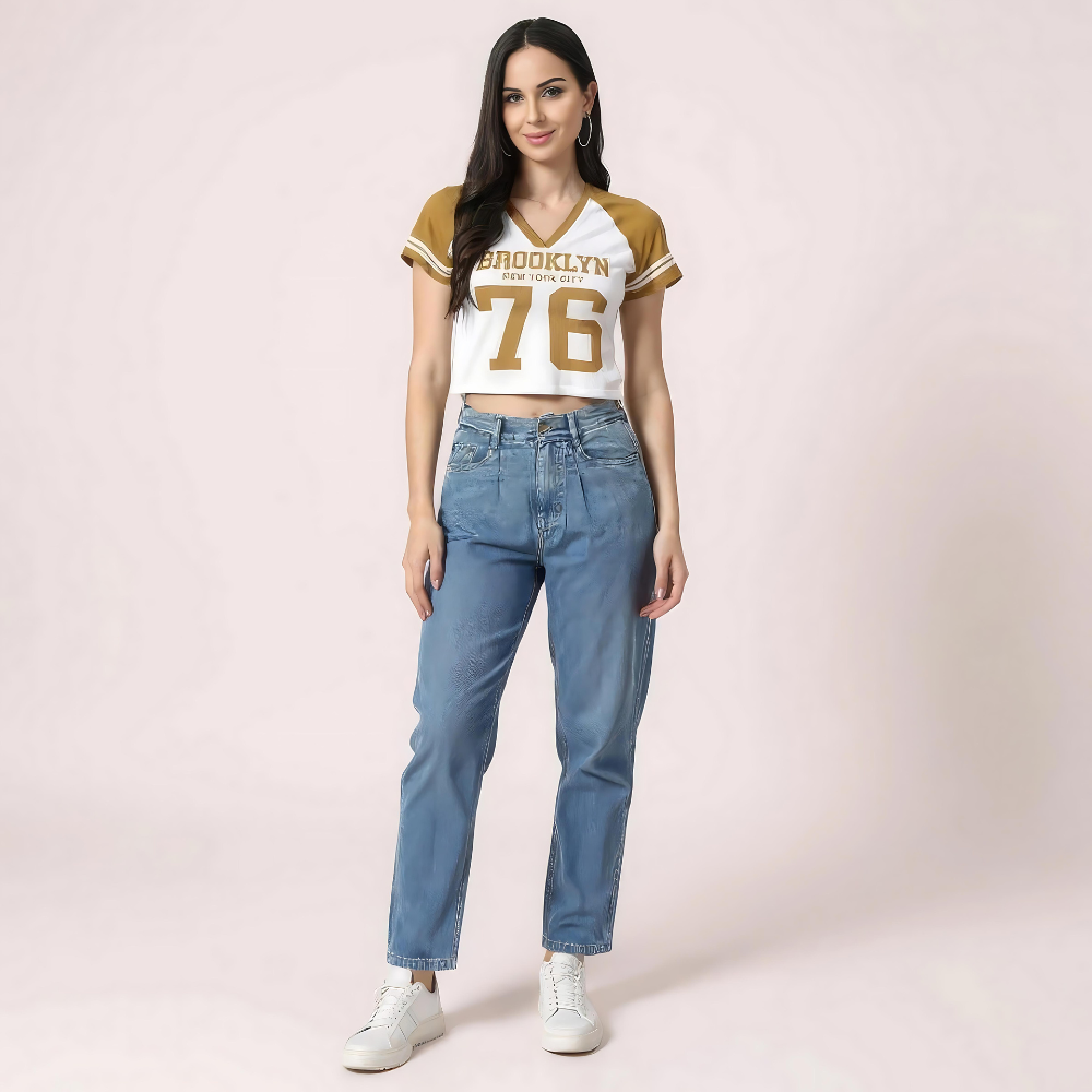 Brooklyn 76 and Varsity Crop Top