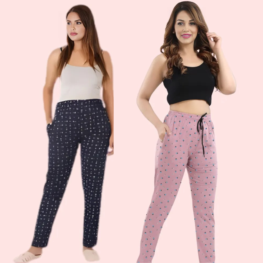Winter Lober Women’s Warm Cotton Lounge Pants – Pack of 2