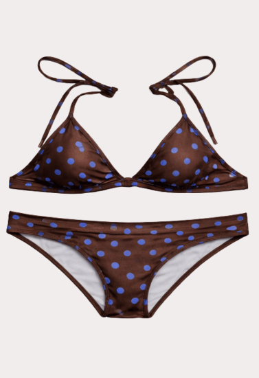 Cocoa Bliss Polka Dot Bikini Set