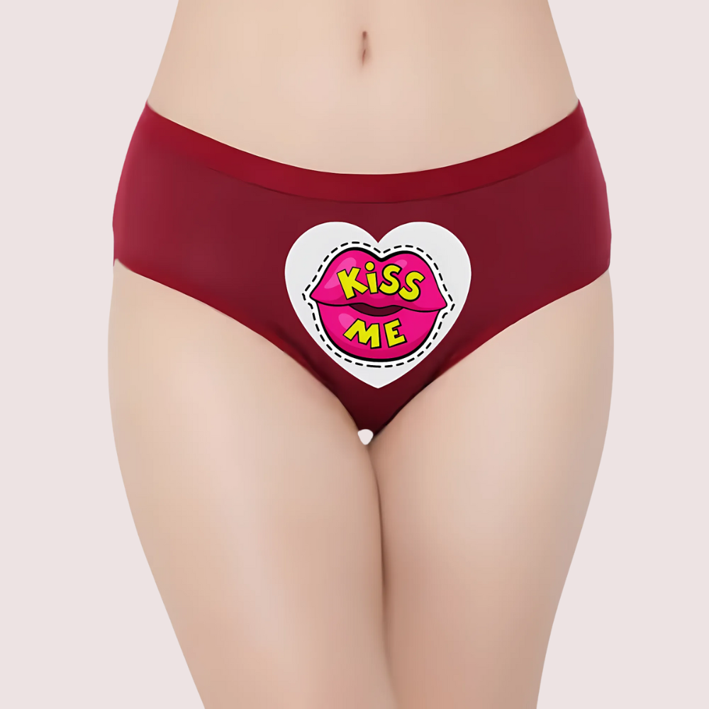 Kiss Me and Printed Panty For Her