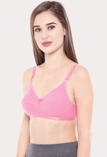 Soft Everyday Cotton Wire-Free Bra (Pack of 2) – Skin and Pink Non-Padded Comfort Bras